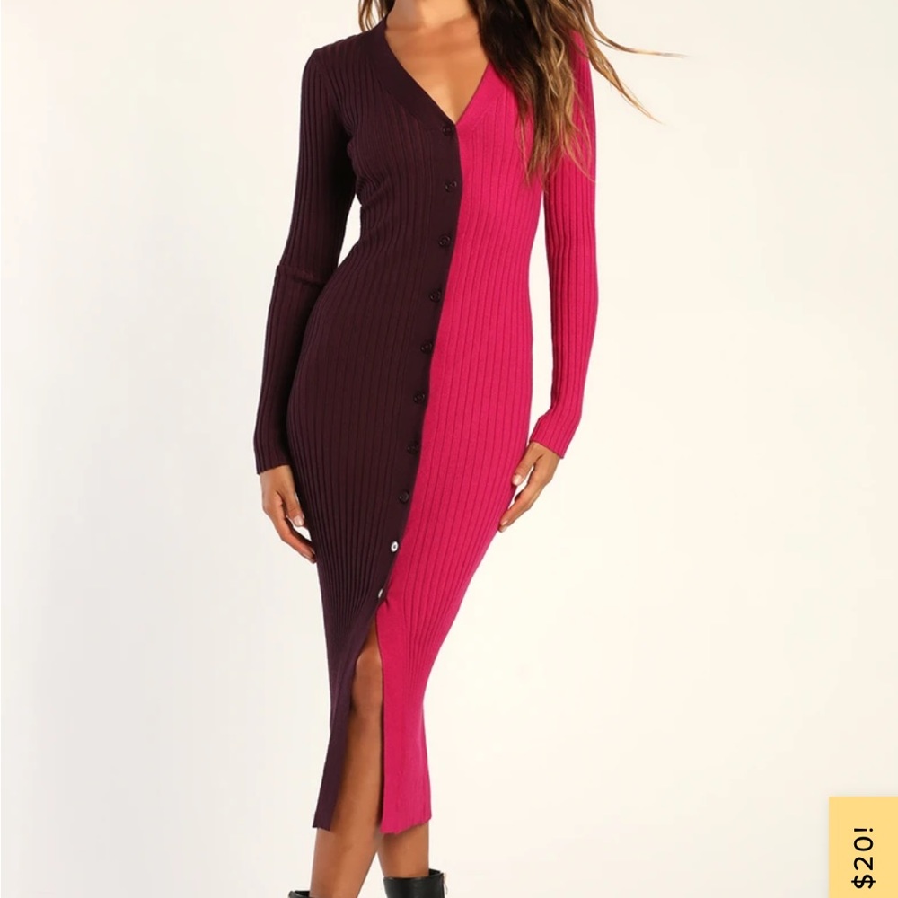 NWOT lulus ribbed sweater dress